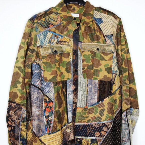 SS17 DRIES VAN NOTEN PATCHWORK SHIRT JACKET 48 - Picture 2 of 16